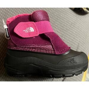 The North Face Kids Waterproof Winter Snow Boots Pink Fur Size Toddler